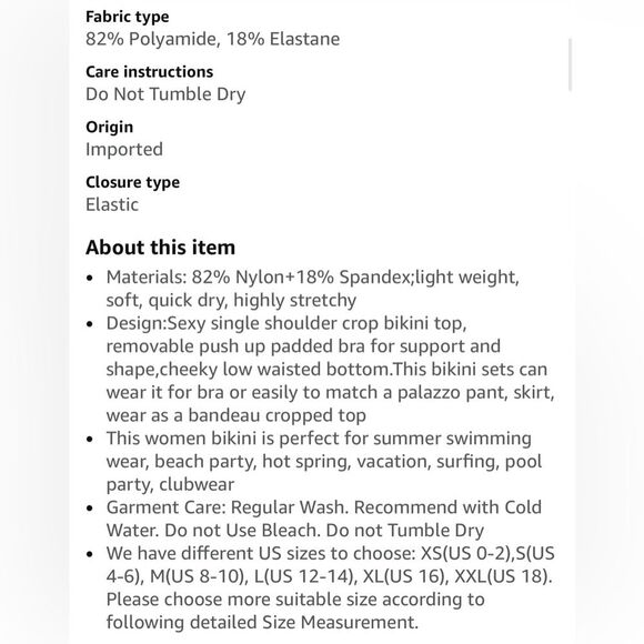 Women's One Shoulder Top with Mid Waist Two Piece swimsuit,XS NWOT coral pink - Picture 6 of 12